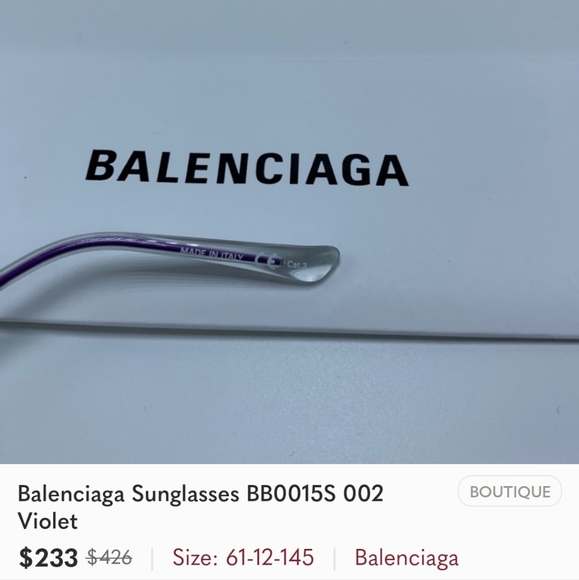 Balenciaga sunglasses 👓 %100 authentic 😎 - Picture 11 of 13